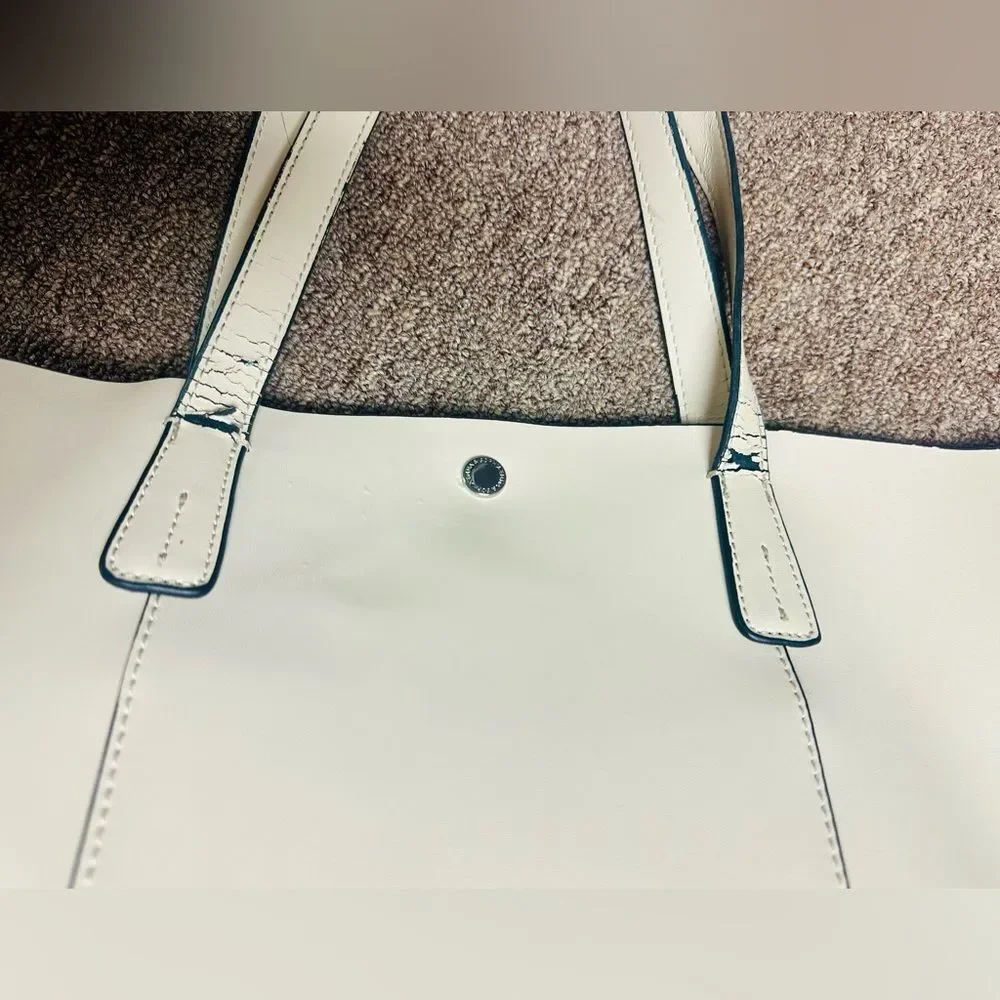 Emma & Sophia White Leather Tote